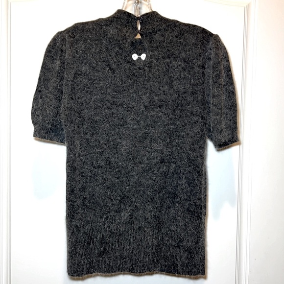 Leo and Ugo gray sweater with flower and crystal detail. Sz 1 - Picture 6 of 7